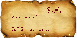 Viosz Anikó névjegykártya