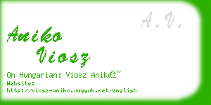 aniko viosz business card
